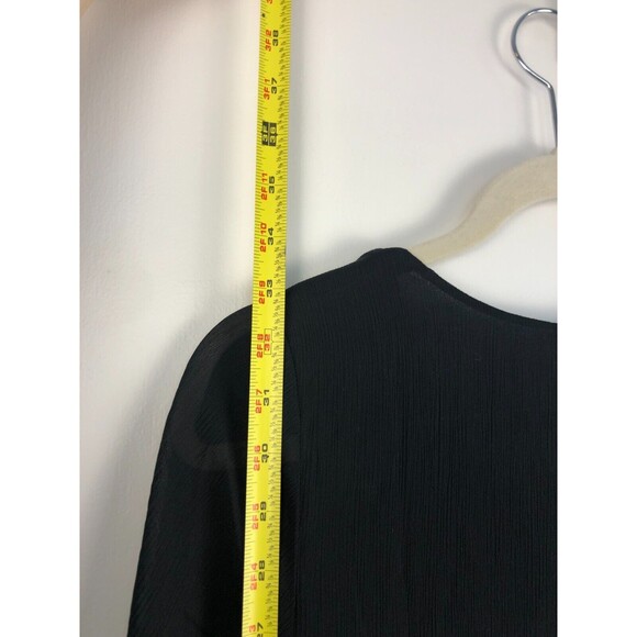 Soft Surroundings Women's M Tunic Top Black Scoop Neck Asymmetric Layered - Picture 7 of 9